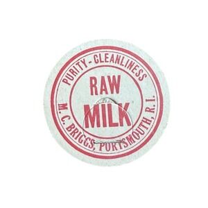 M C‎ Briggs Portsmouth RI Vintage Dairy Collectible milk cap